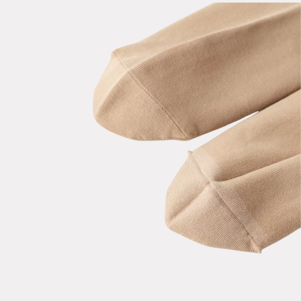 The Essential Crew - Premium Cotton Socks  (2 Pack Pairs in Beige)
