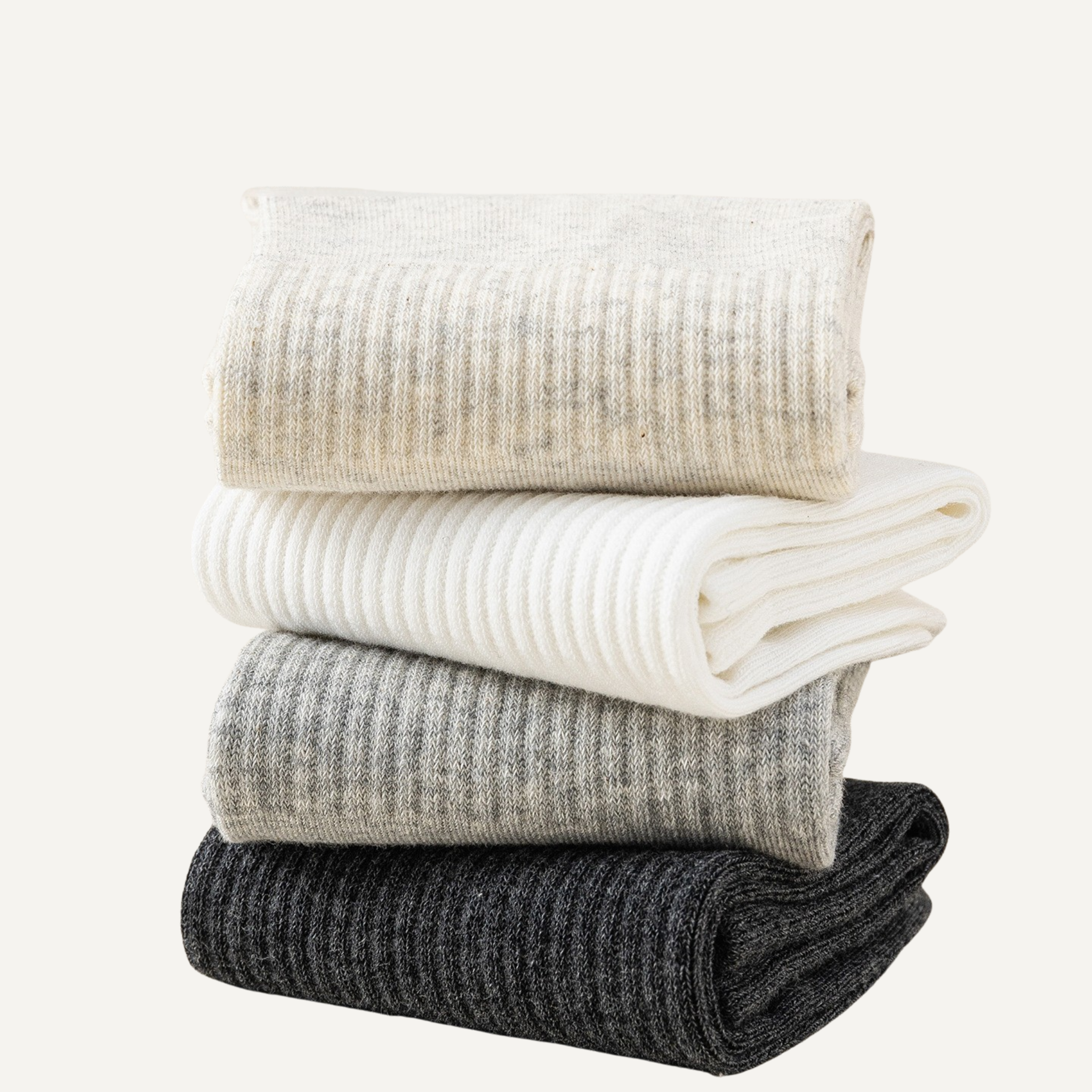 Lucent Mid-Crew – Premium Cotton Socks (2 Pairs in Silver)