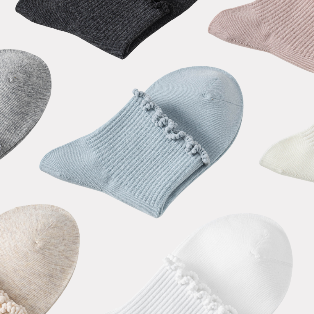 Ruffle Frills Crew Socks - 2 Pack Pairs (Baby Blue)